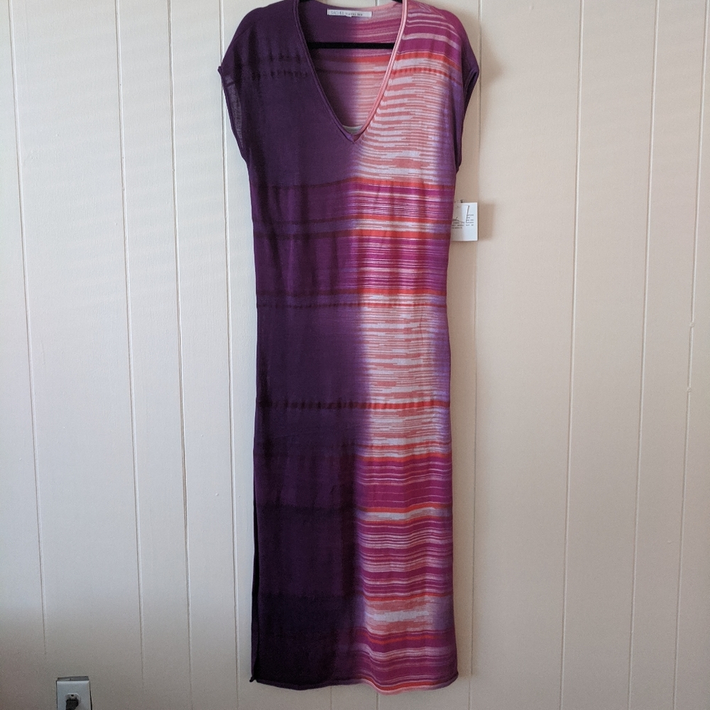 Rachel Roy Purple Sunset Knit Maxi Dress Medium